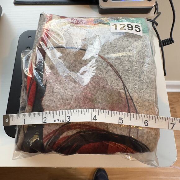 Jess & Jane Women's “Toscana” Tunic Top XL Gray Multi Lagenlook Pullover - Picture 12 of 13